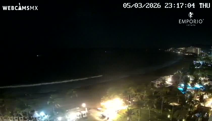 Ixtapa Zihuatanejo, Playa Thalia Beach live Cam - Zihuatanejo de Azueta, Guerrero, Mexico