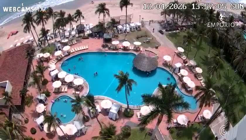 Ixtapa Zihuatanejo, Playa Thalia Beach live Cam - Zihuatanejo de Azueta, Guerrero, Mexico