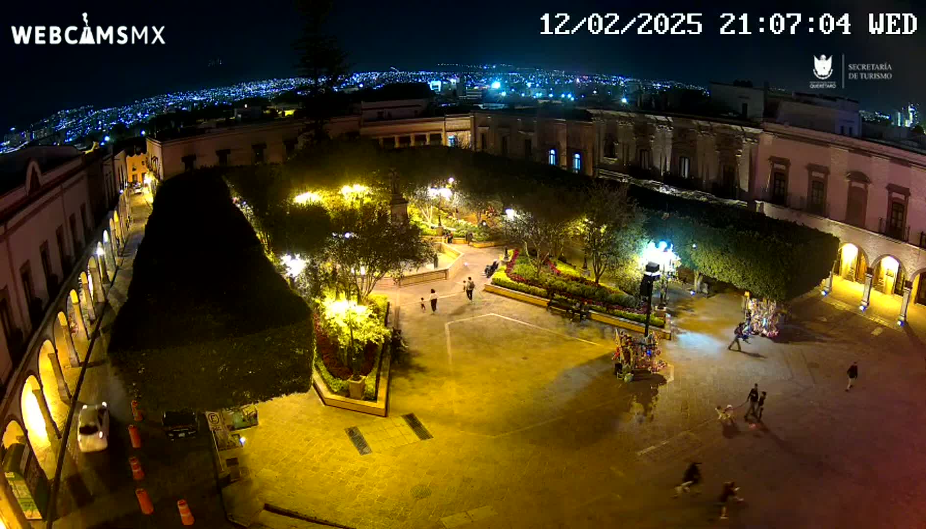 Plaza de Armas de Querétaro Square Live Cam - Santiago de Queretaro, Queretaro, Mexivo