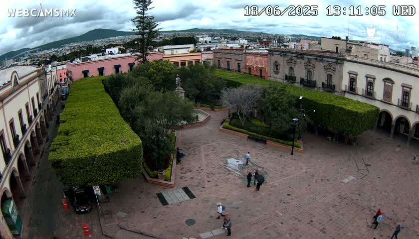 Plaza de Armas de Querétaro Square Live Cam - Santiago de Queretaro, Queretaro, Mexivo