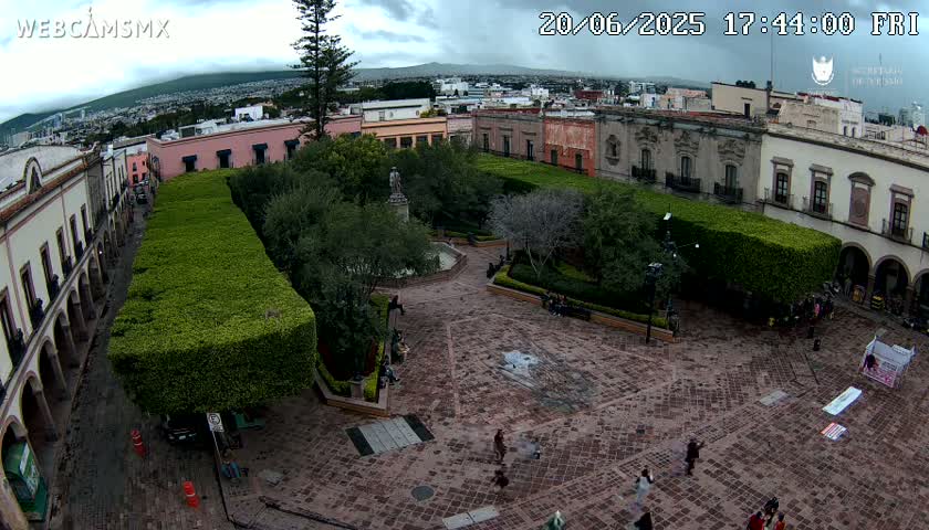 Plaza de Armas de Querétaro Square Live Cam - Santiago de Queretaro, Queretaro, Mexivo