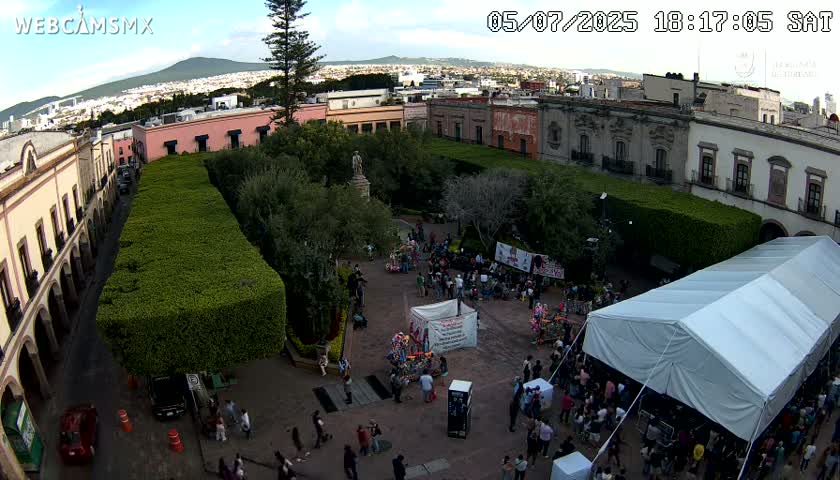 Plaza de Armas de Querétaro Square Live Cam - Santiago de Queretaro, Queretaro, Mexivo