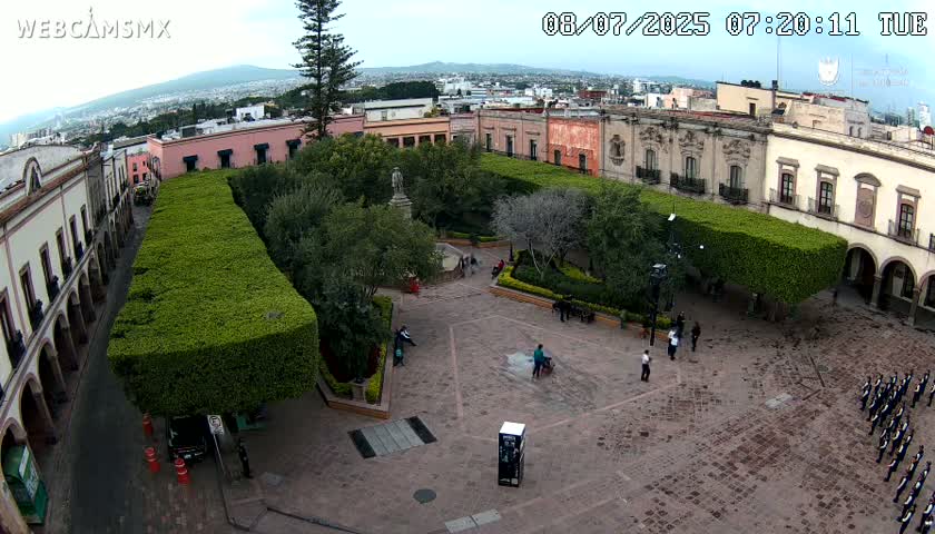 Plaza de Armas de Querétaro Square Live Cam - Santiago de Queretaro, Queretaro, Mexivo