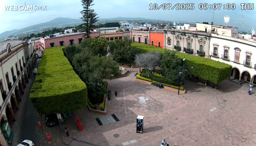 Plaza de Armas de Querétaro Square Live Cam - Santiago de Queretaro, Queretaro, Mexivo