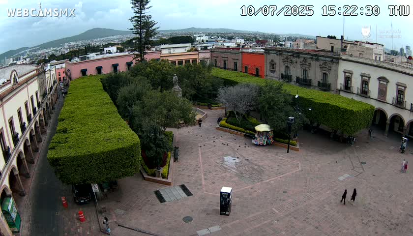Plaza de Armas de Querétaro Square Live Cam - Santiago de Queretaro, Queretaro, Mexivo