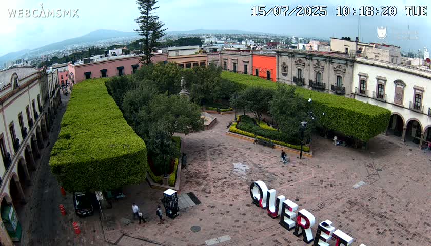 Plaza de Armas de Querétaro Square Live Cam - Santiago de Queretaro, Queretaro, Mexivo
