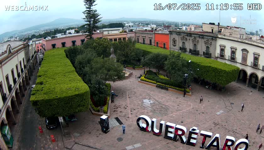 Plaza de Armas de Querétaro Square Live Cam - Santiago de Queretaro, Queretaro, Mexivo