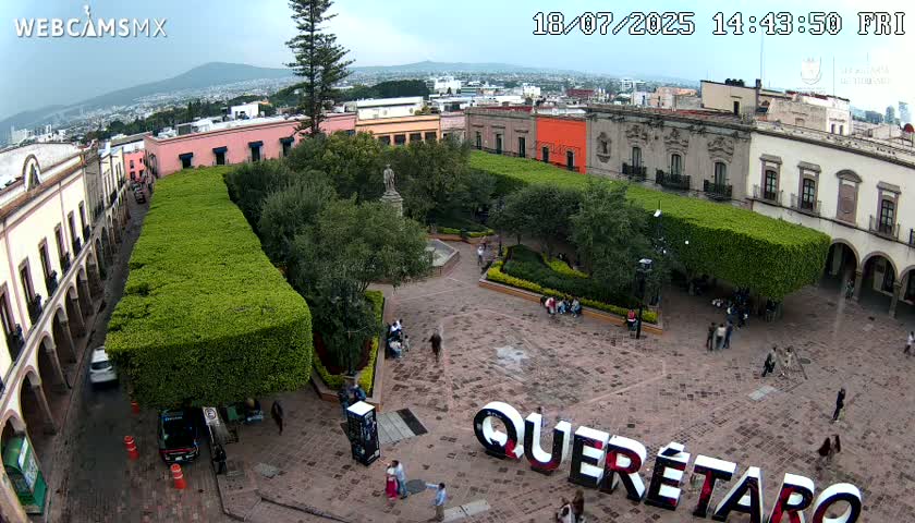 Plaza de Armas de Querétaro Square Live Cam - Santiago de Queretaro, Queretaro, Mexivo