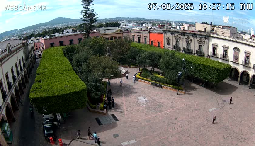 Plaza de Armas de Querétaro Square Live Cam - Santiago de Queretaro, Queretaro, Mexivo