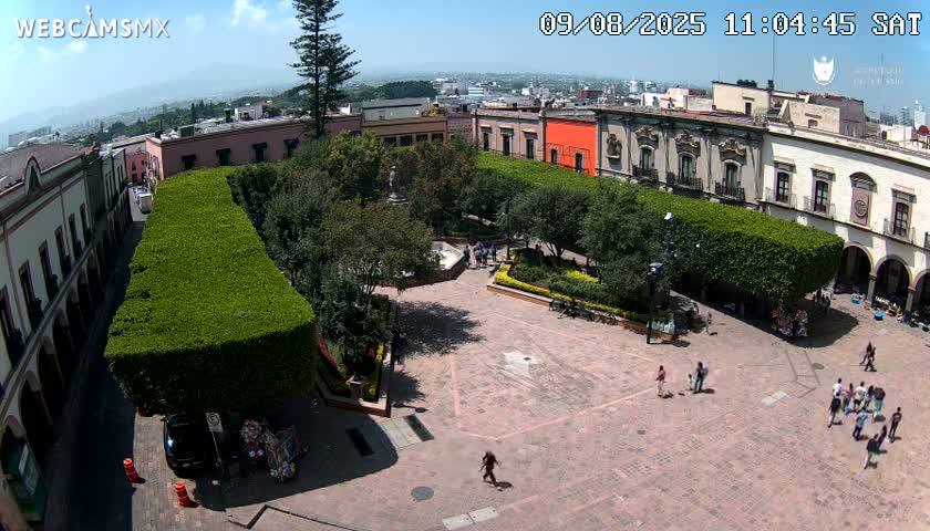 Plaza de Armas de Querétaro Square Live Cam - Santiago de Queretaro, Queretaro, Mexivo