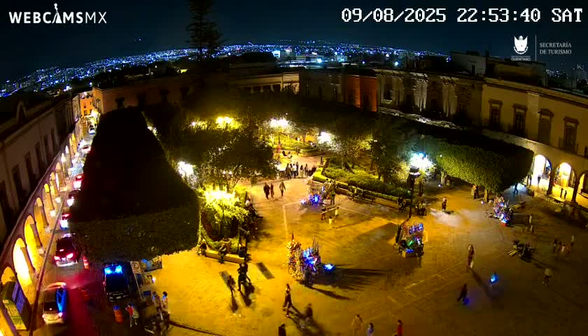 Plaza de Armas de Querétaro Square Live Cam - Santiago de Queretaro, Queretaro, Mexivo