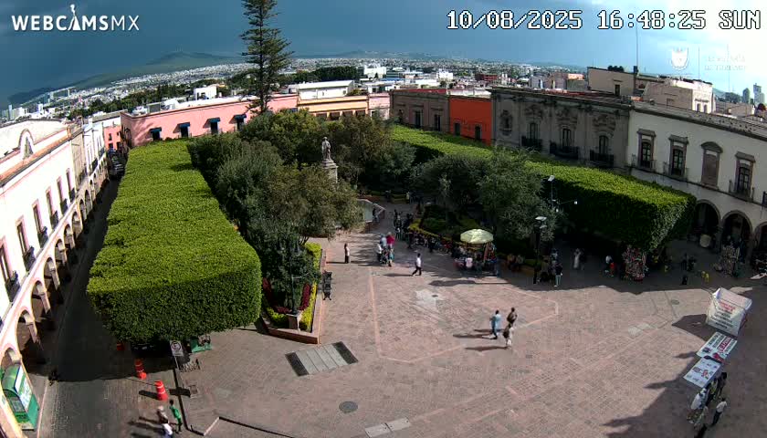 Plaza de Armas de Querétaro Square Live Cam - Santiago de Queretaro, Queretaro, Mexivo