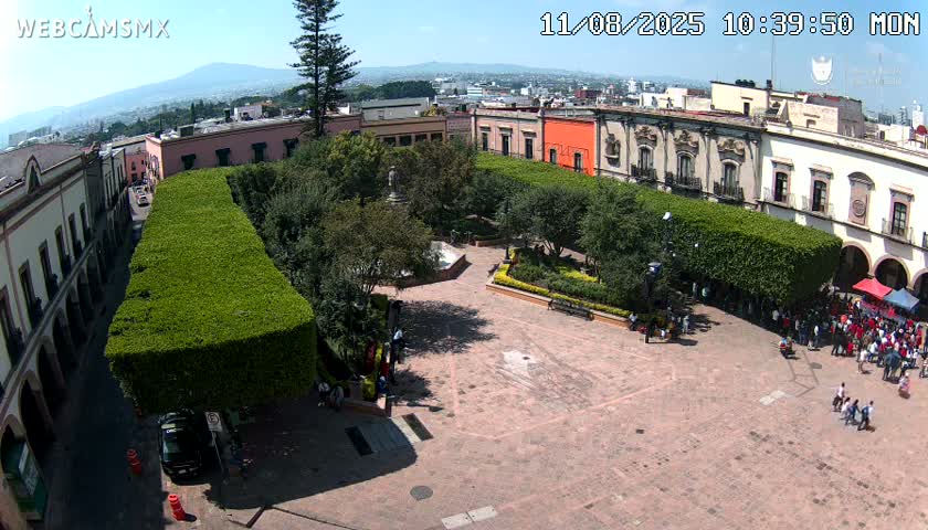 Plaza de Armas de Querétaro Square Live Cam - Santiago de Queretaro, Queretaro, Mexivo