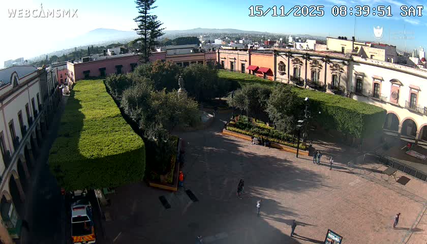 Plaza de Armas de Querétaro Square Live Cam - Santiago de Queretaro, Queretaro, Mexivo