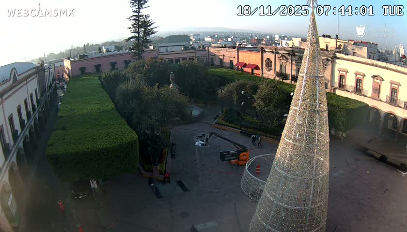 Plaza de Armas de Querétaro Square Live Cam - Santiago de Queretaro, Queretaro, Mexivo