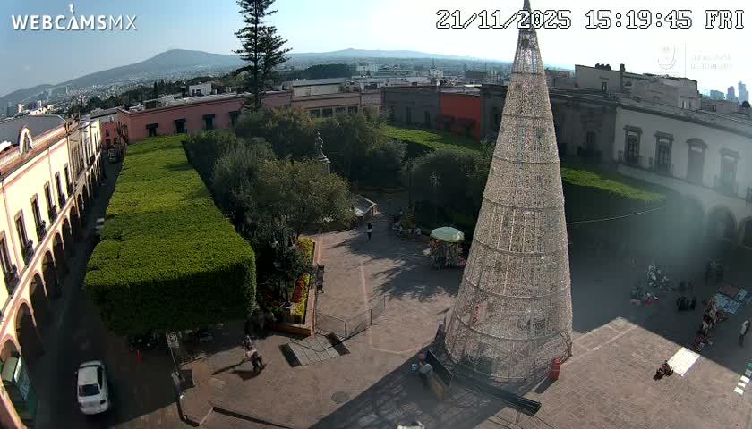 Plaza de Armas de Querétaro Square Live Cam - Santiago de Queretaro, Queretaro, Mexivo