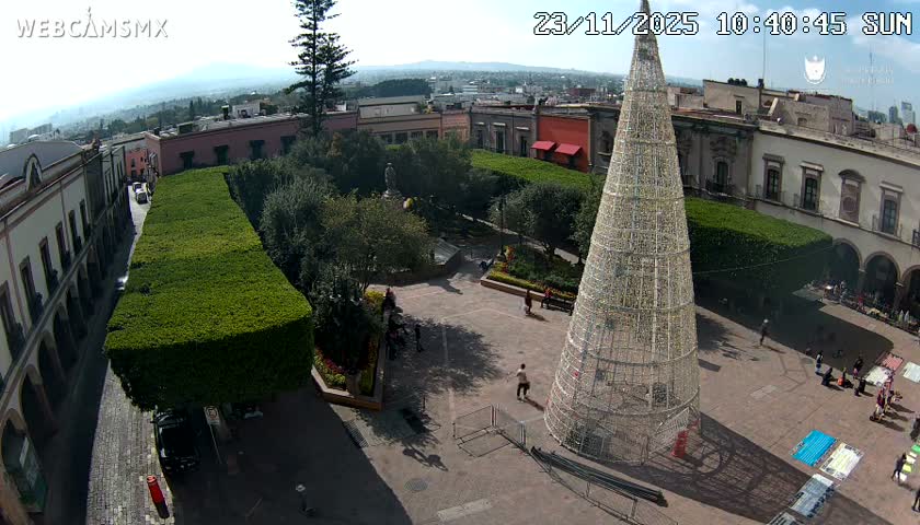 Plaza de Armas de Querétaro Square Live Cam - Santiago de Queretaro, Queretaro, Mexivo