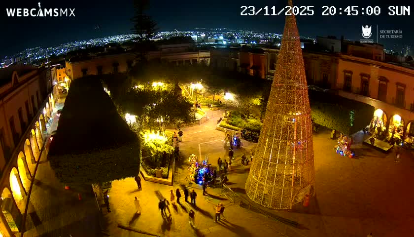 Plaza de Armas de Querétaro Square Live Cam - Santiago de Queretaro, Queretaro, Mexivo