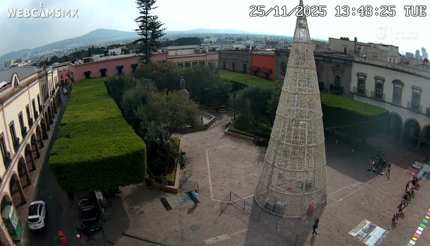 Plaza de Armas de Querétaro Square Live Cam - Santiago de Queretaro, Queretaro, Mexivo