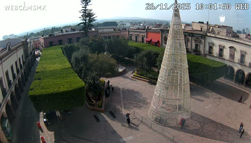 Plaza de Armas de Querétaro Square Live Cam - Santiago de Queretaro, Queretaro, Mexivo