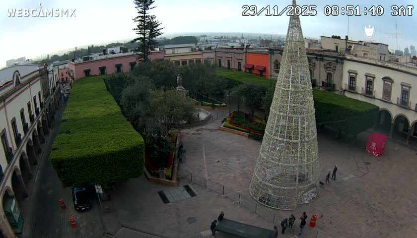 Plaza de Armas de Querétaro Square Live Cam - Santiago de Queretaro, Queretaro, Mexivo