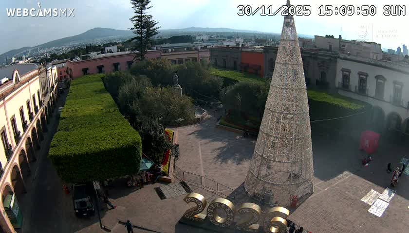 Plaza de Armas de Querétaro Square Live Cam - Santiago de Queretaro, Queretaro, Mexivo