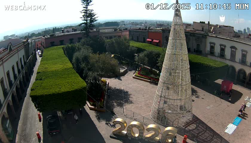 Plaza de Armas de Querétaro Square Live Cam - Santiago de Queretaro, Queretaro, Mexivo