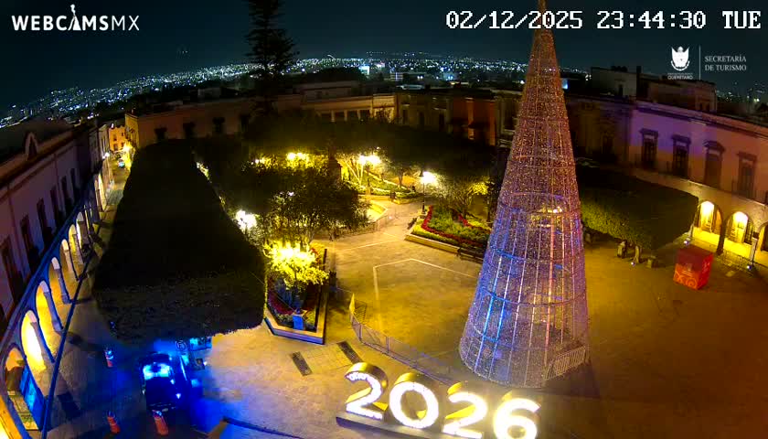 Plaza de Armas de Querétaro Square Live Cam - Santiago de Queretaro, Queretaro, Mexivo