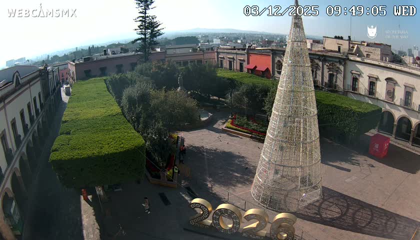 Plaza de Armas de Querétaro Square Live Cam - Santiago de Queretaro, Queretaro, Mexivo