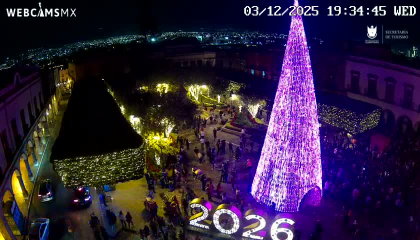 Plaza de Armas de Querétaro Square Live Cam - Santiago de Queretaro, Queretaro, Mexivo