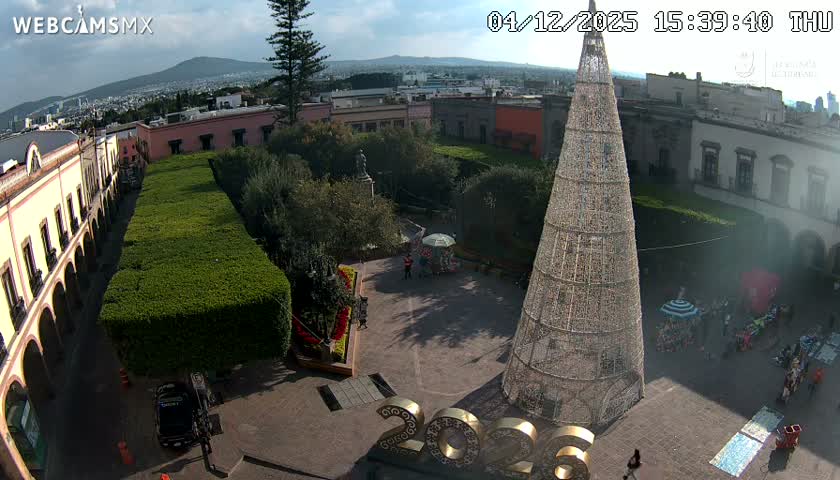 Plaza de Armas de Querétaro Square Live Cam - Santiago de Queretaro, Queretaro, Mexivo