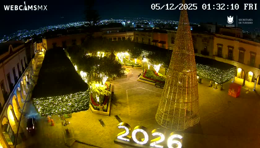 Plaza de Armas de Querétaro Square Live Cam - Santiago de Queretaro, Queretaro, Mexivo