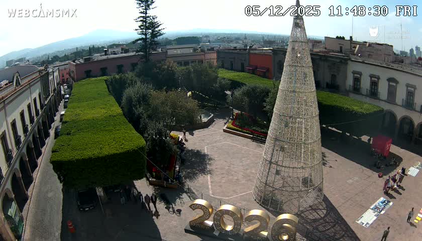 Plaza de Armas de Querétaro Square Live Cam - Santiago de Queretaro, Queretaro, Mexivo