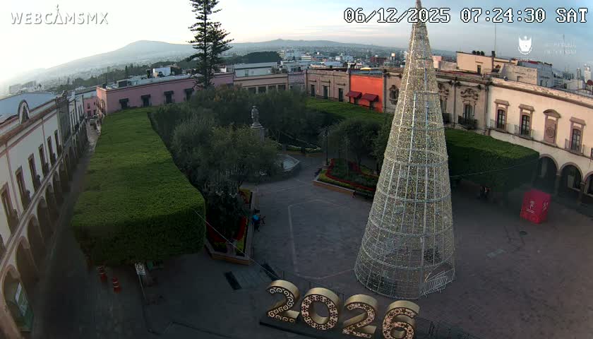 Plaza de Armas de Querétaro Square Live Cam - Santiago de Queretaro, Queretaro, Mexivo