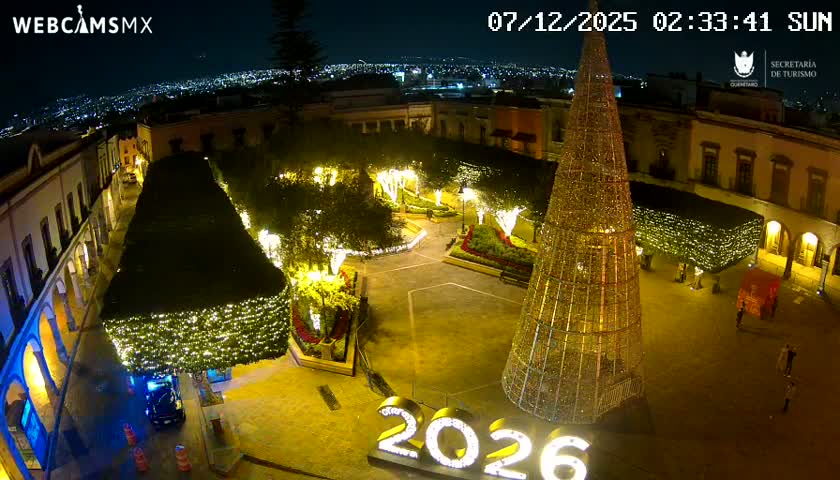 Plaza de Armas de Querétaro Square Live Cam - Santiago de Queretaro, Queretaro, Mexivo