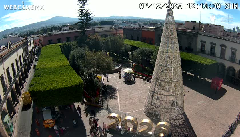 Plaza de Armas de Querétaro Square Live Cam - Santiago de Queretaro, Queretaro, Mexivo