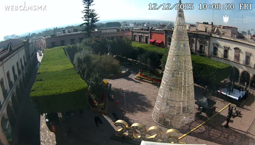 Plaza de Armas de Querétaro Square Live Cam - Santiago de Queretaro, Queretaro, Mexivo