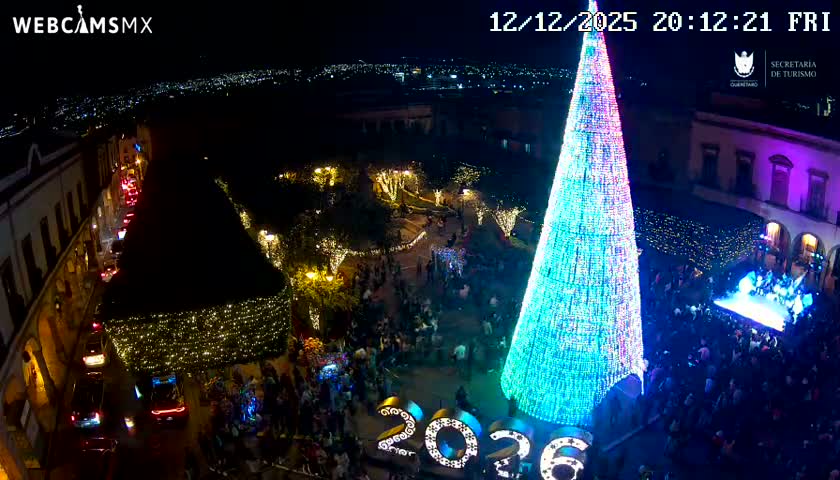Plaza de Armas de Querétaro Square Live Cam - Santiago de Queretaro, Queretaro, Mexivo