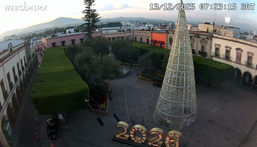 Plaza de Armas de Querétaro Square Live Cam - Santiago de Queretaro, Queretaro, Mexivo