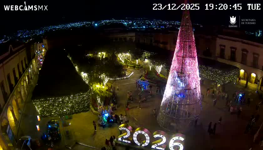 Plaza de Armas de Querétaro Square Live Cam - Santiago de Queretaro, Queretaro, Mexivo