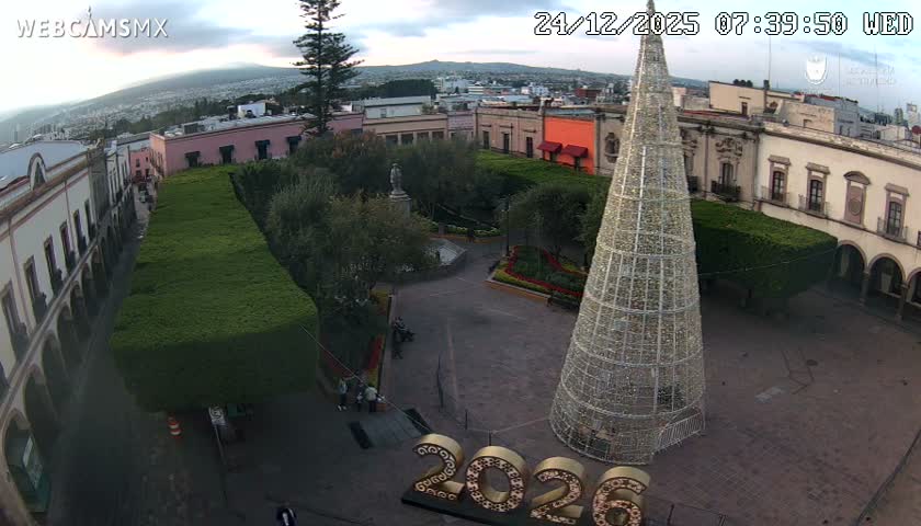 Plaza de Armas de Querétaro Square Live Cam - Santiago de Queretaro, Queretaro, Mexivo