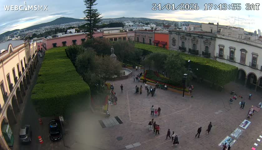 Plaza de Armas de Querétaro Square Live Cam - Santiago de Queretaro, Queretaro, Mexivo