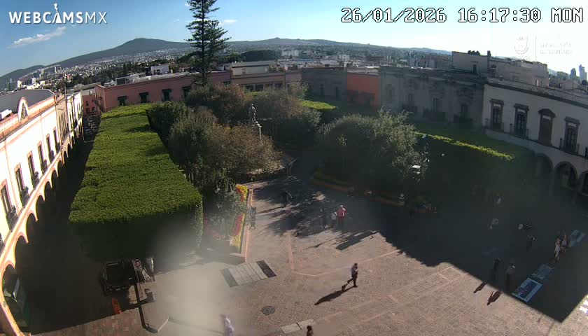 Plaza de Armas de Querétaro Square Live Cam - Santiago de Queretaro, Queretaro, Mexivo
