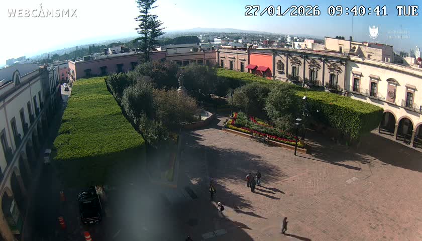 Plaza de Armas de Querétaro Square Live Cam - Santiago de Queretaro, Queretaro, Mexivo