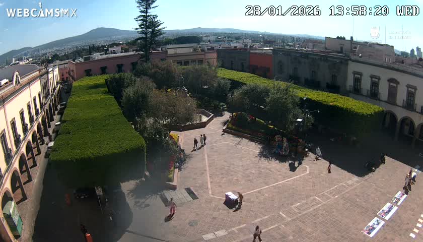 Plaza de Armas de Querétaro Square Live Cam - Santiago de Queretaro, Queretaro, Mexivo