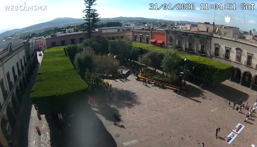 Plaza de Armas de Querétaro Square Live Cam - Santiago de Queretaro, Queretaro, Mexivo