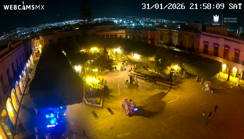 Plaza de Armas de Querétaro Square Live Cam - Santiago de Queretaro, Queretaro, Mexivo