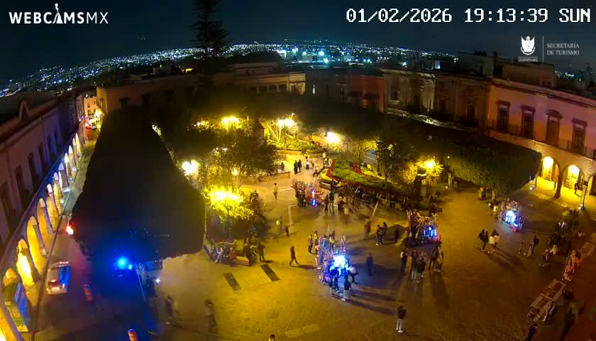 Plaza de Armas de Querétaro Square Live Cam - Santiago de Queretaro, Queretaro, Mexivo