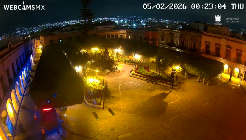 Plaza de Armas de Querétaro Square Live Cam - Santiago de Queretaro, Queretaro, Mexivo