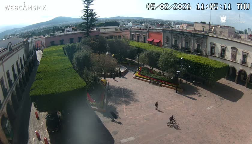 Plaza de Armas de Querétaro Square Live Cam - Santiago de Queretaro, Queretaro, Mexivo